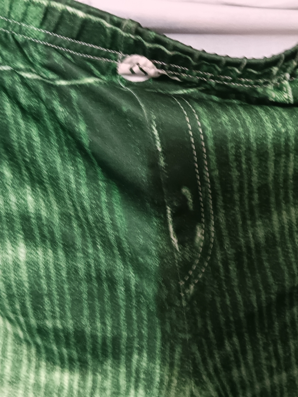 Green Ribbed Women Leggings Pants - Picture 2 of 5
